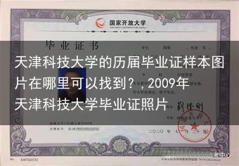 天津科技大学的历届毕业证样本图片在哪里可以找到？,2009年天津科技大学毕业证照片